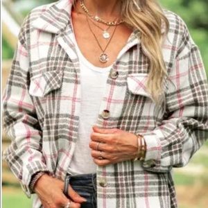 Brand new plaid Shacket